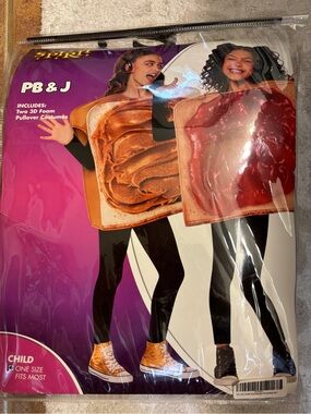 Spirit PB & J Kids Costume Set - Brown & Red Pullover Sandwich Pair